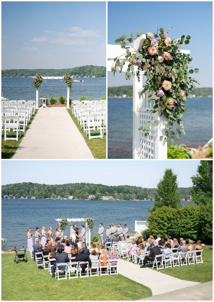Summer lakeside wedding