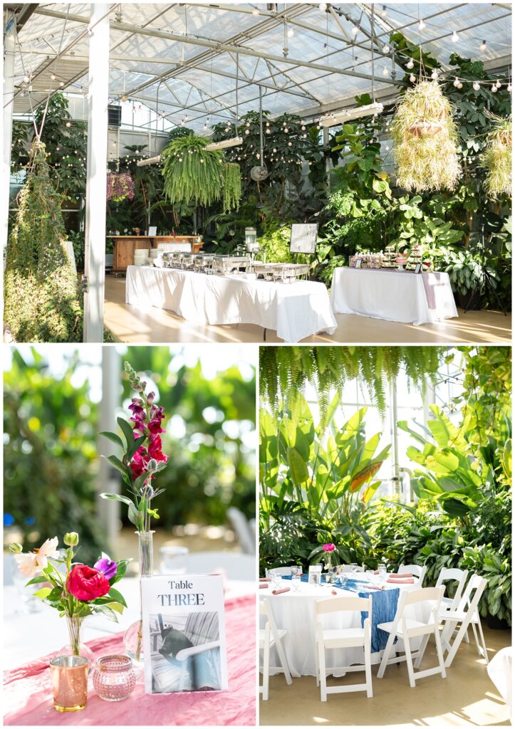 Michigan wedding, grand rapids, greenhouse, indoor wedding, reception, downtown market