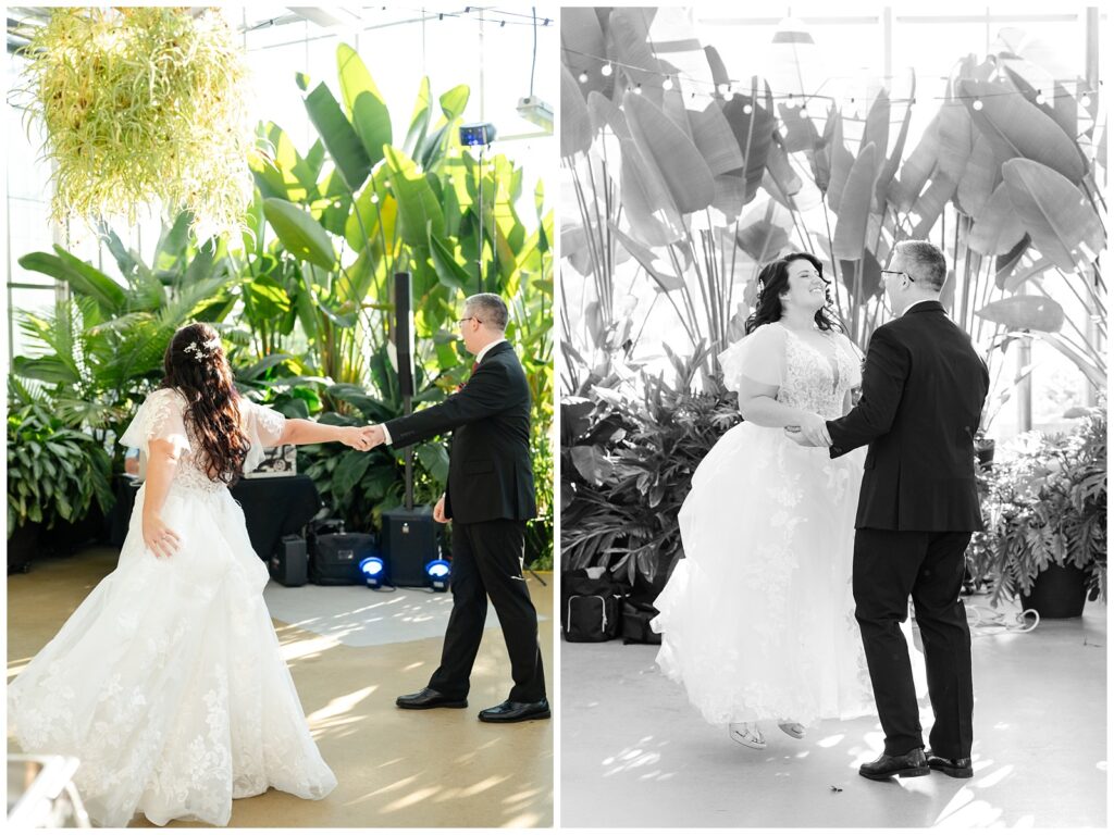 Michigan wedding, grand rapids, greenhouse, indoor wedding, reception