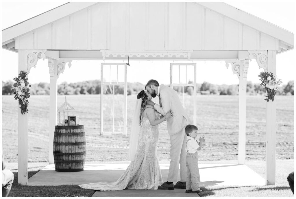 The gathering, Michigan wedding, rustic wedding, bride and groom