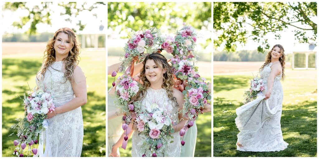 The gathering, Michigan wedding, rustic wedding, bride and groom, wedding party