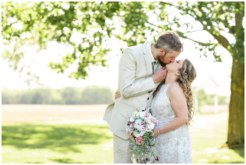 The gathering, Michigan wedding, rustic wedding, bride and groom