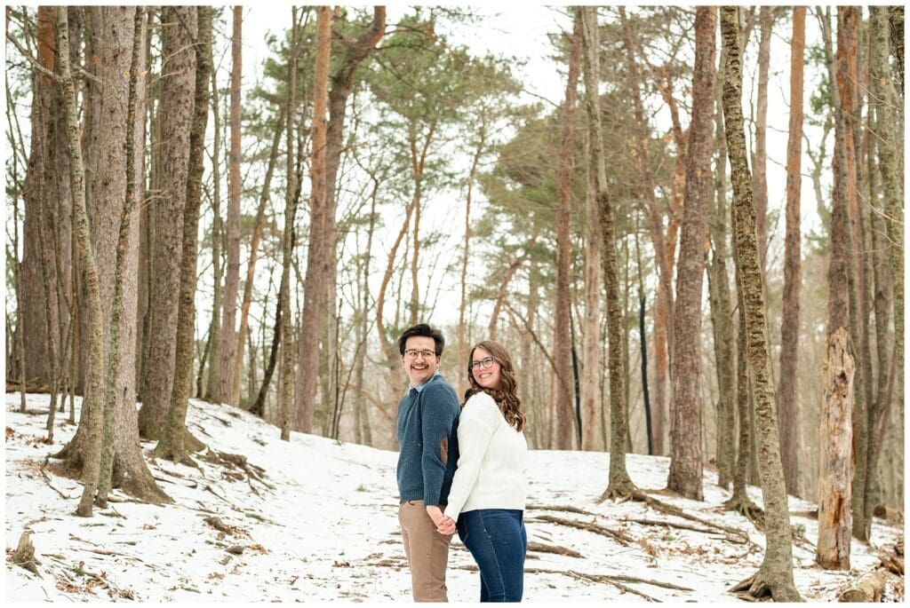 winter engagement, holland Michigan, Saugatuck dunes, engagement session, couples photos, west Michigan photographer