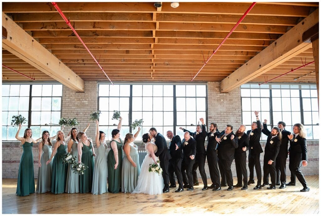 grand rapids wedding, cheney place, industrial wedding, bride and groom, wedding photos