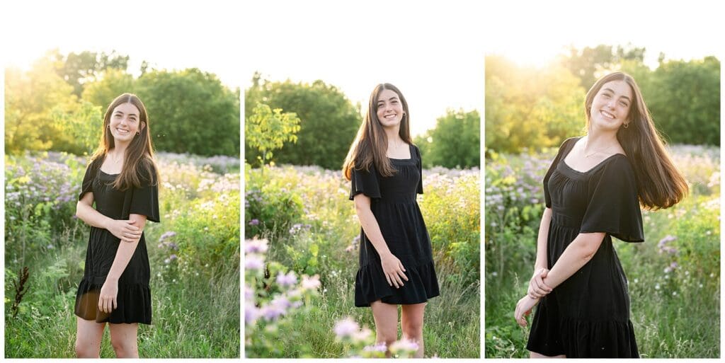 senior photos, senior session, portraits, downtown holland, holland michigan, wild flower field